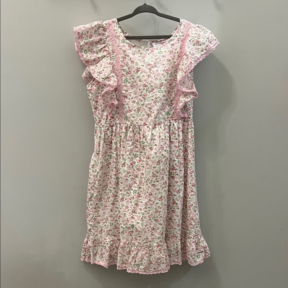 American Girl X LoveShackFancy Occasion Dress Floral Size 12 Ruffle Bow - Picture 2 of 10